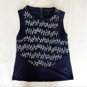 J crew Ikat Zipper Tank xxs